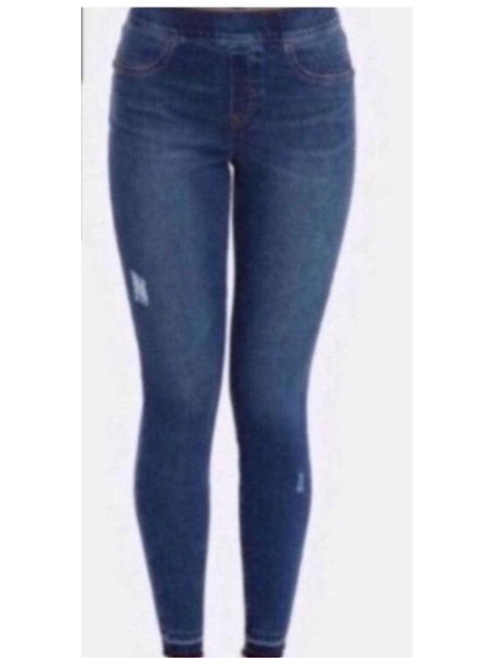 Women's Spanx distressed Petite XL Blue Skinny Jeans